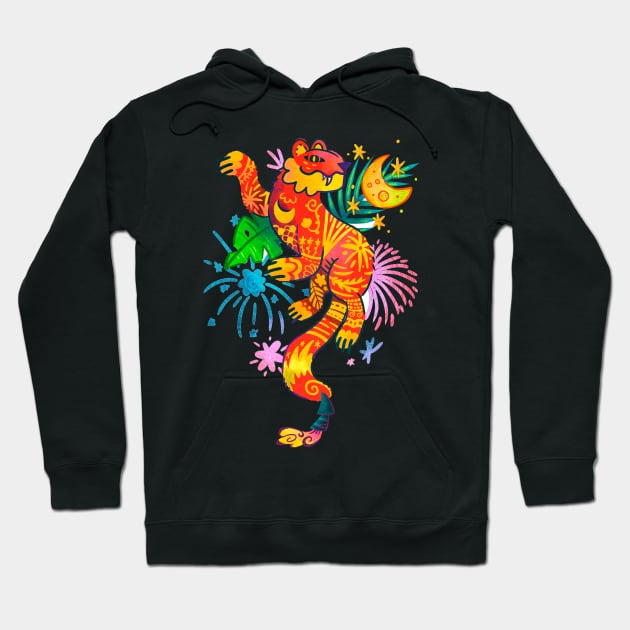 Year of the Red and Gold Tiger Hoodie by narwhalwall